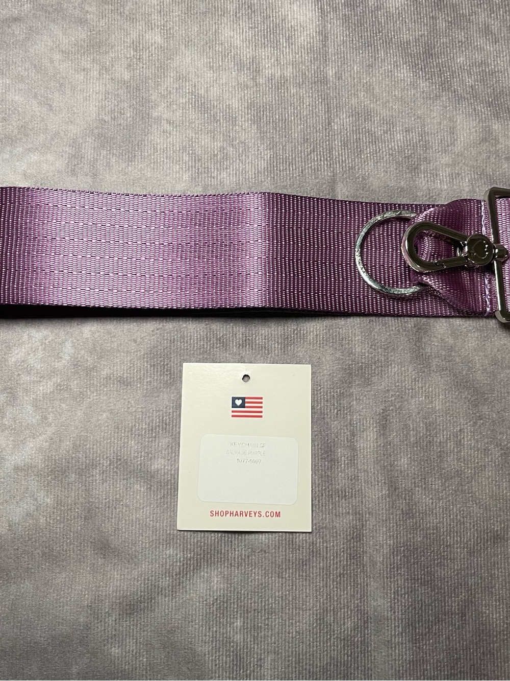 Harvey’s seatbelt 5P salvage purple cng click n go keychain